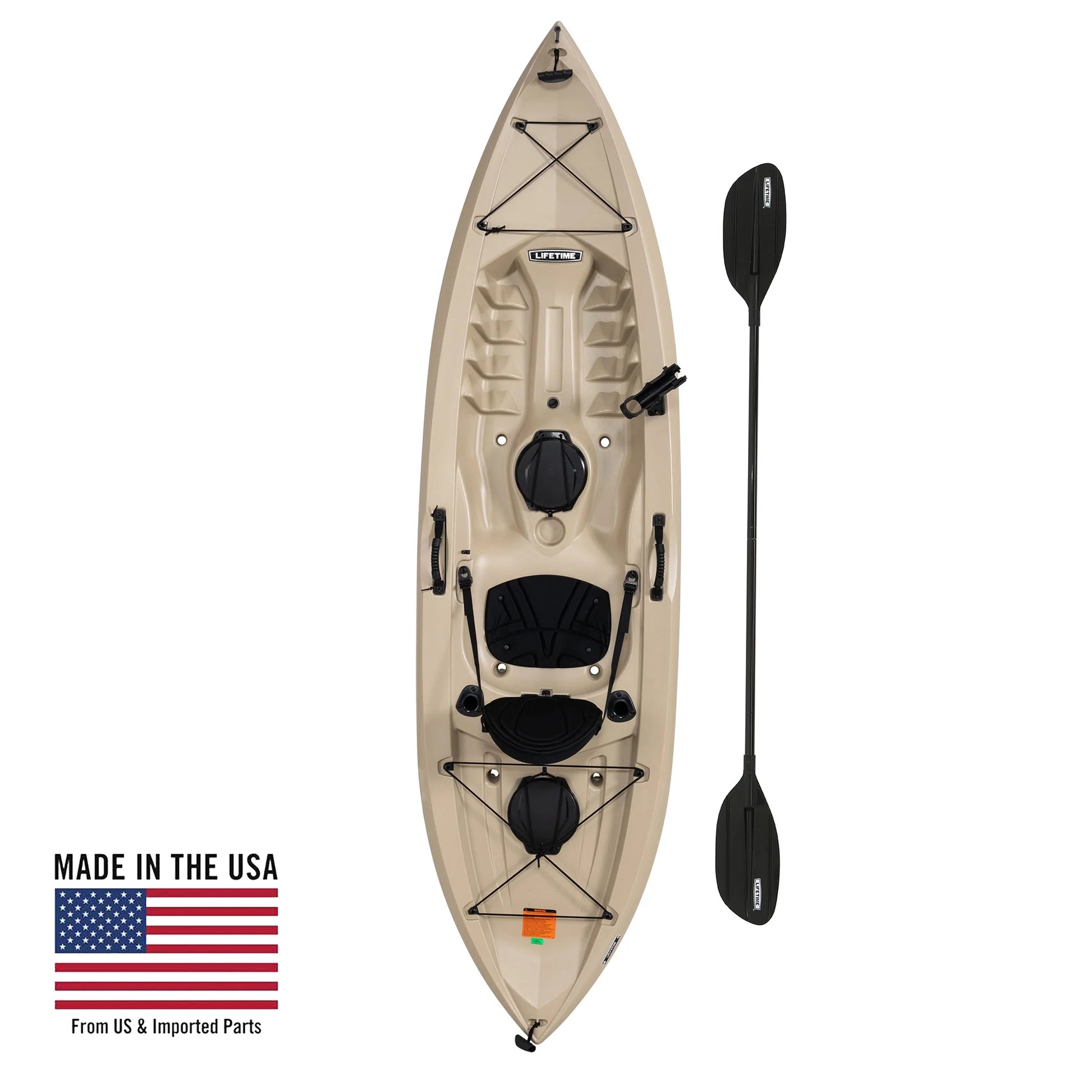 Tamarack Angler Kayak De Pesca De 10 Ft Para Sentarse En La Parte Superior Con Pala, Color Canela (90508)