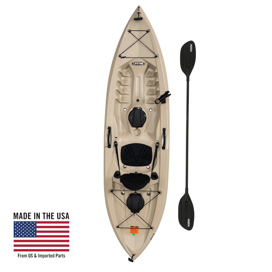 Tamarack Angler Kayak De Pesca De 10 Ft Para Sentarse En La Parte Superior Con Pala, Color Canela (90508)
