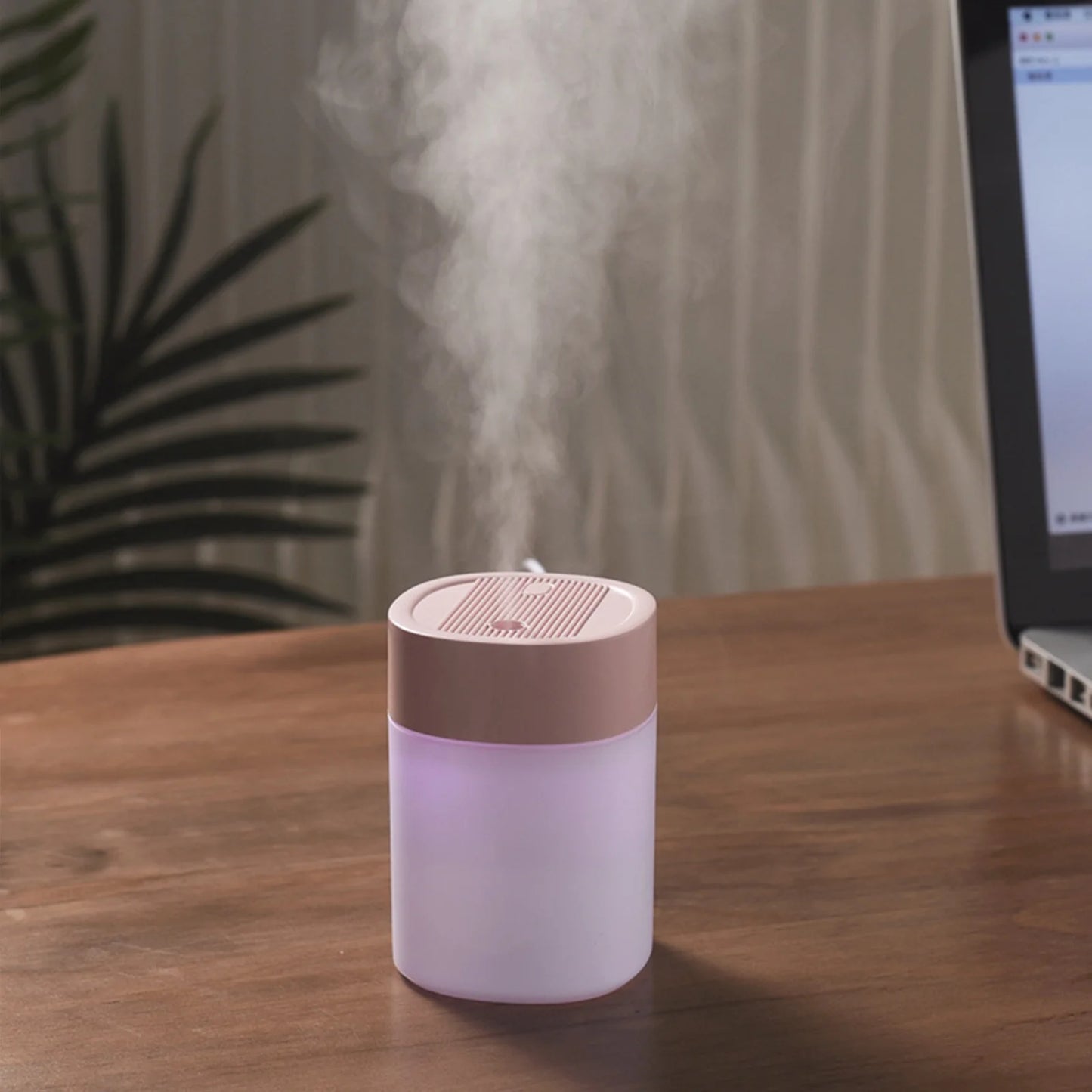 Humidificador Portátil Mini Usb Con Luz, Humidificador De Niebla Fría Silencioso De 200 Ml Para Dormitorio Y Oficina, Plantas, Fácil De Limpiar, Suministros Para El Hogar