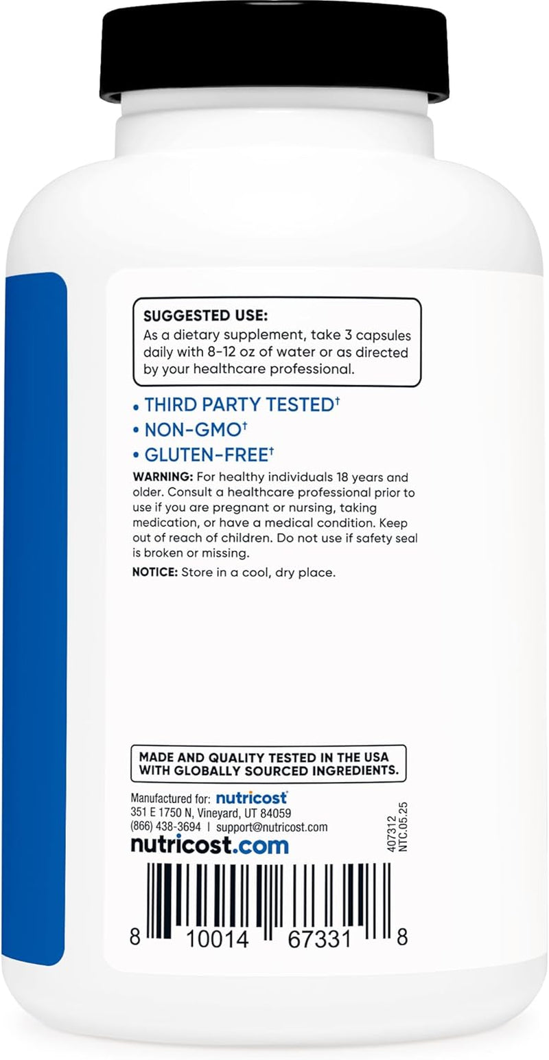 Nitric Oxide Booster 2250Mg, 180 Capsules - 750Mg per Casule, 60 Servings - Gluten Free and Non-Gmo