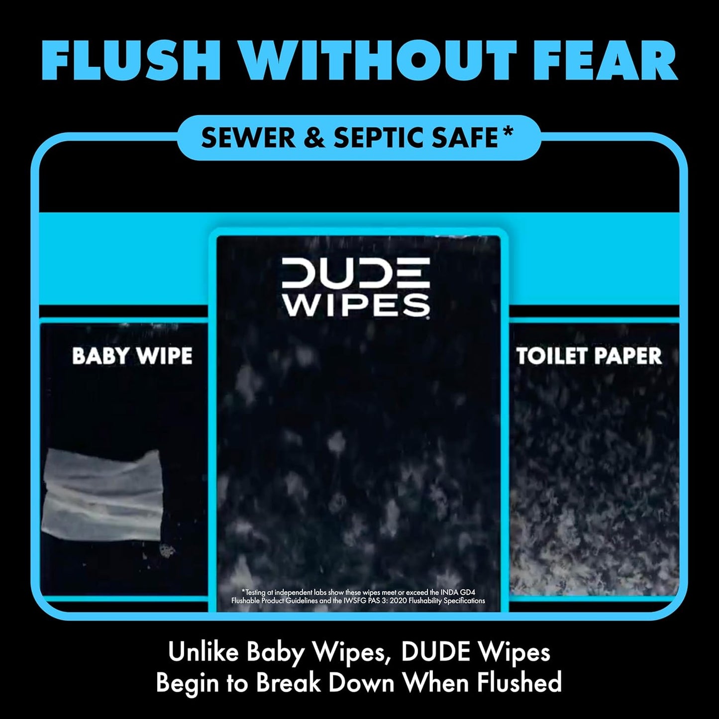 Wipes Flushable Wet Wipes 48 Count Dispenser, Unscented Wet Wipes with Vitamin-E & Aloe, Septic and Sewer Safe
