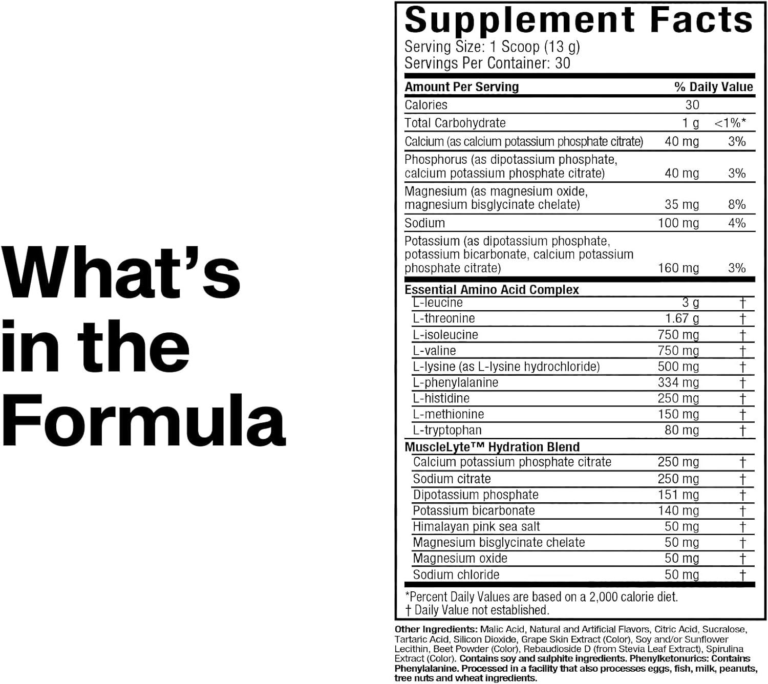 | Platinum Essential Amino Acids Supplement with Electrolytes | Pre-Workout Powder for Energy, Muscle Growth & Strength Builder for Men & Women | 387 Grams | 30 Servings