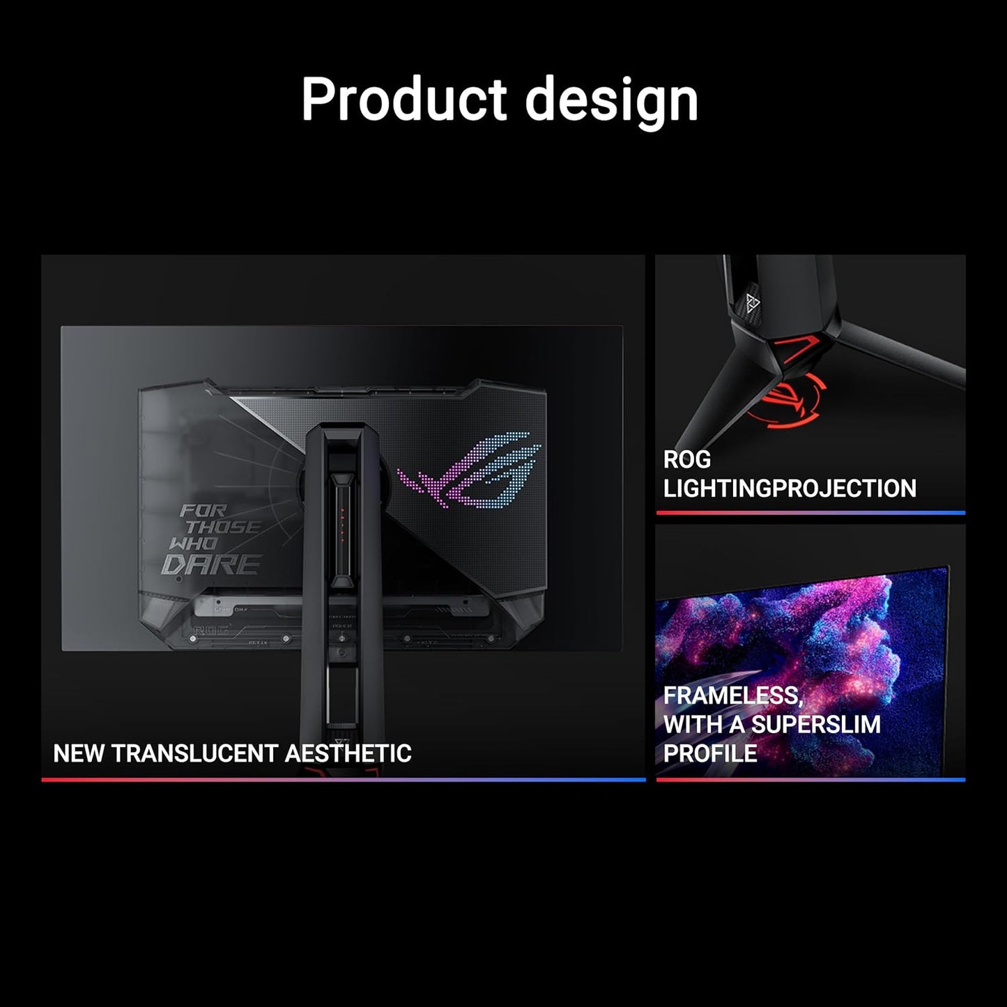 ROG Swift OLED 27” 1440P Gaming Monitor (PG27AQDP) - WOLED, QHD, 480Hz, 0.03Ms, G-SYNC Compatible, Custom Heatsink, AI Assistant, Displayhdr400 True Black, 99% DCI-P3, True 10-Bit, Displaywidget