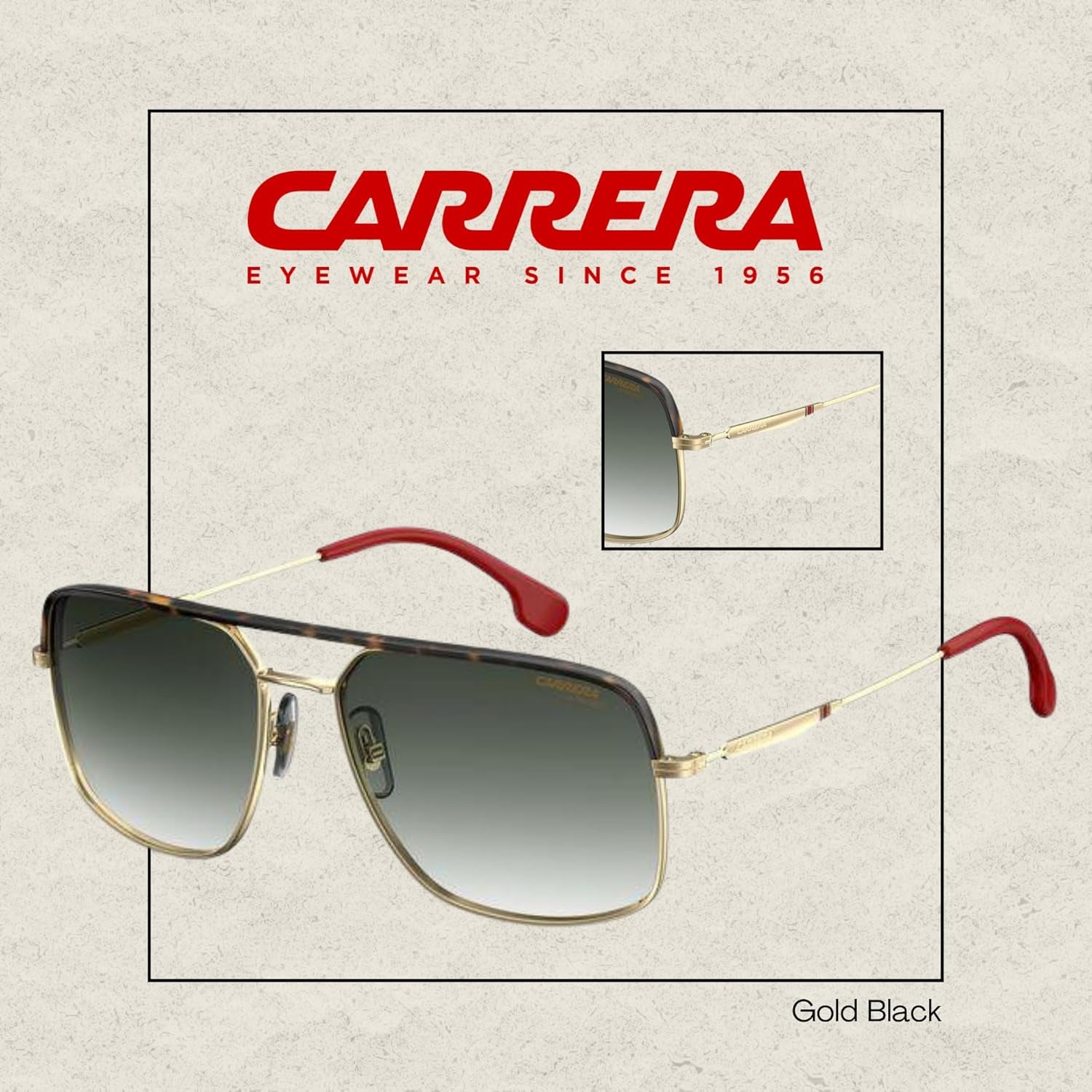 CA152/S Square Sunglasses for Men +BUNDLE with ACCESSORY EYEWEAR KIT