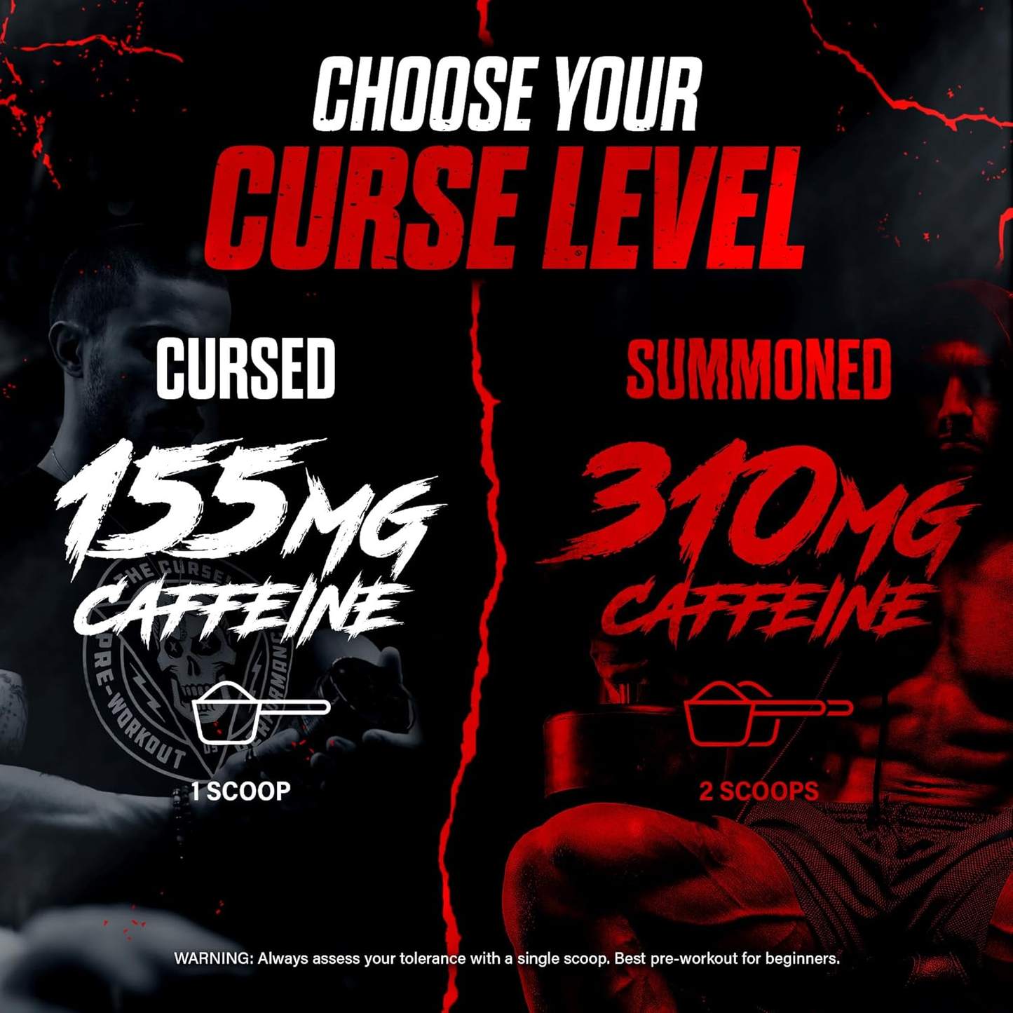 the Curse! Dark Grape Pre Workout Powder with Creatine – Extreme Energy Preworkout for Men & Women – 50 Servings – L Citrulline, Beta Alanine & Caffeine for Pump, Strength & Focus